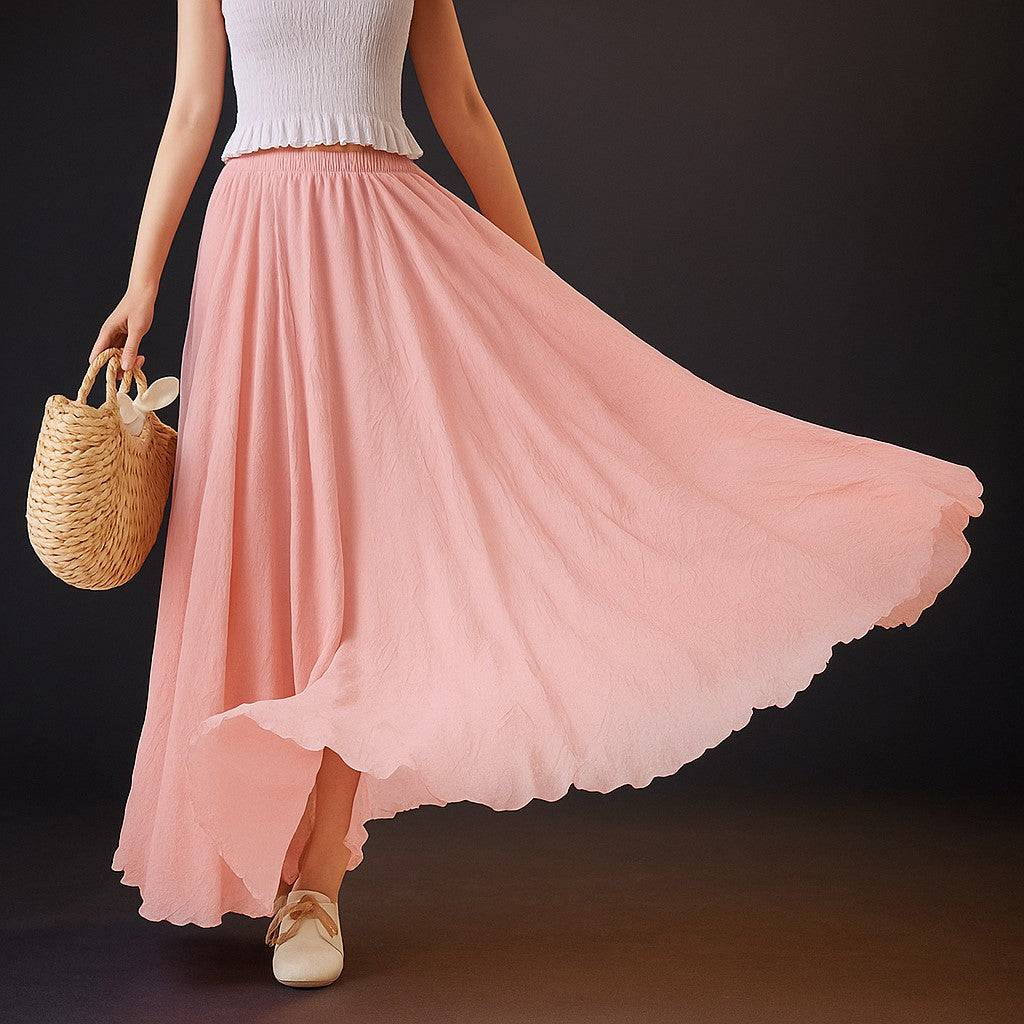 Women's Flowy Maxi Skirt Boho Style