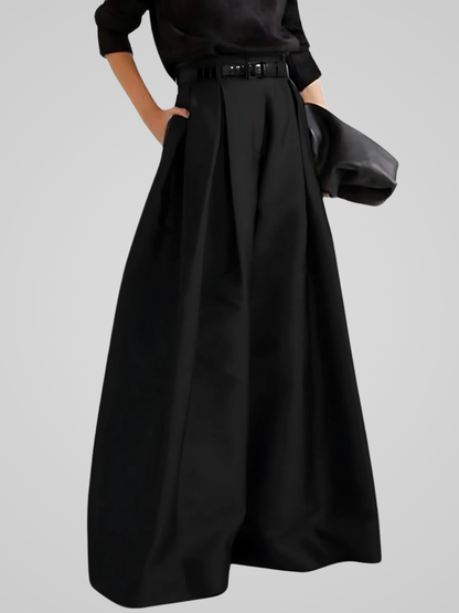 Maxima Women's High-Waisted Long Skirt Formal Autumn Wear