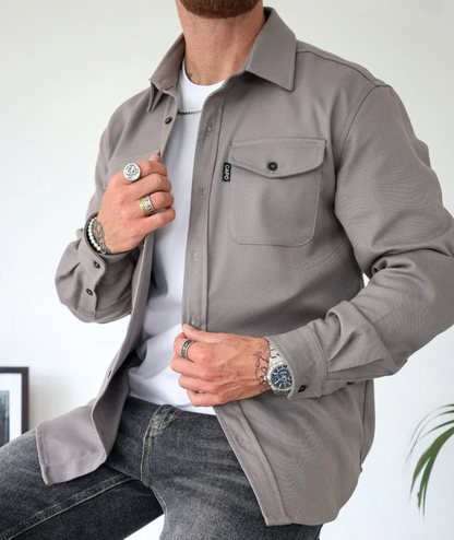Men's Long Sleeve Shirt With Pockets