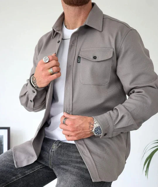 Men's Classic Utility Shirt Long-Sleeve Cotton