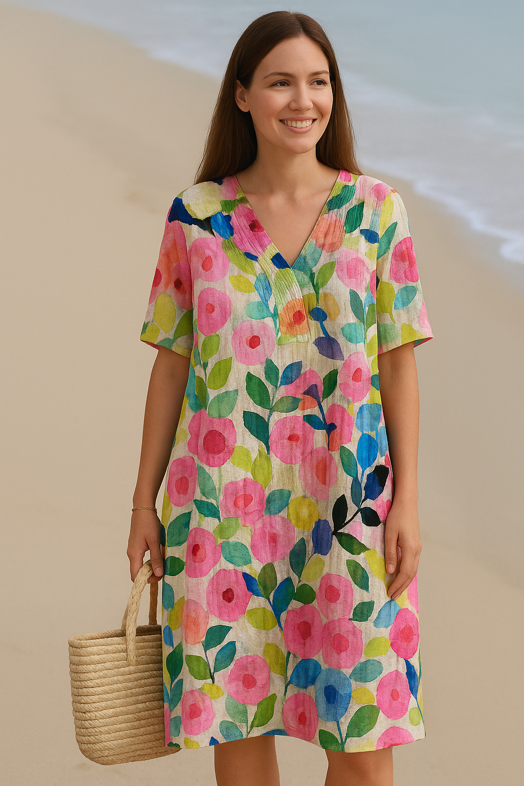 Women's Floral Comfy Dress - VibreMode