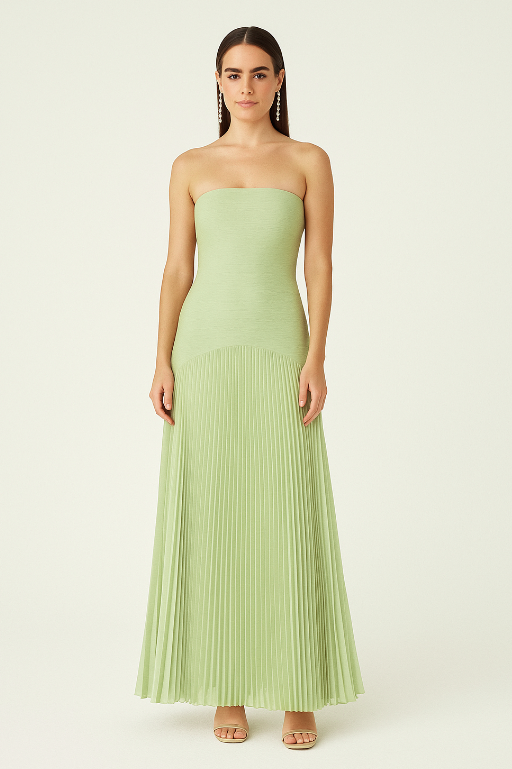 Women's Sleeveless Maxi Dress Drop Waist Design - VibreMode