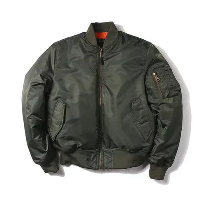 Women's Windproof Bomber Jacket Zip Pocket Ribbed Cuffs