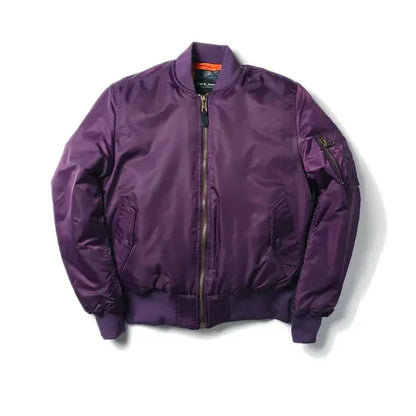 Women's Windproof Bomber Jacket Zip Pocket Ribbed Cuffs