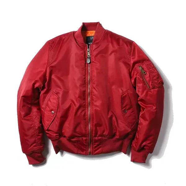 Women's Windproof Bomber Jacket Zip Pocket Ribbed Cuffs