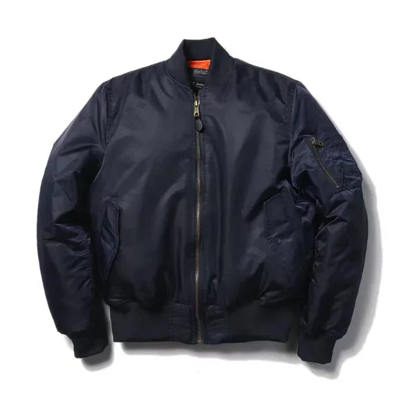 Women's Windproof Bomber Jacket Zip Pocket Ribbed Cuffs