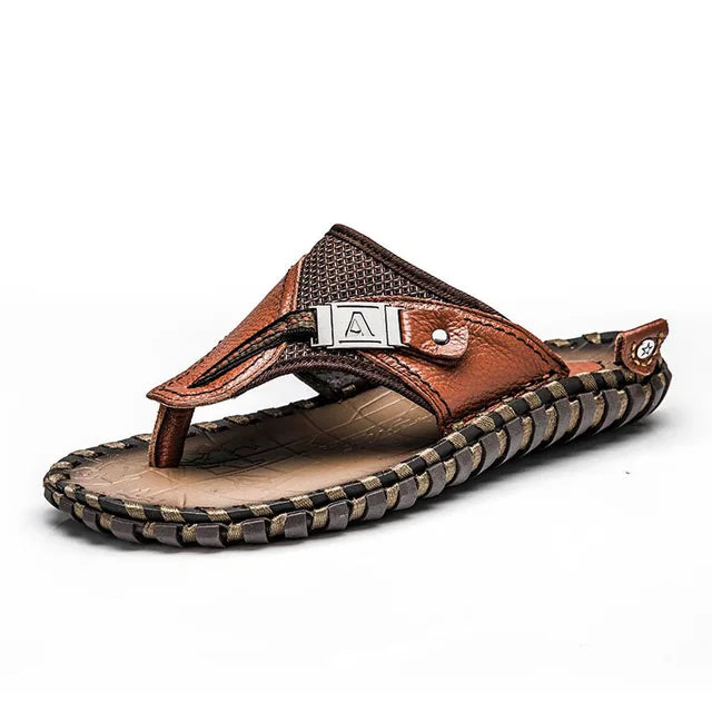 Men's Leather Flip Flops