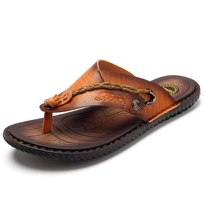 Men's Leather Flip Flops