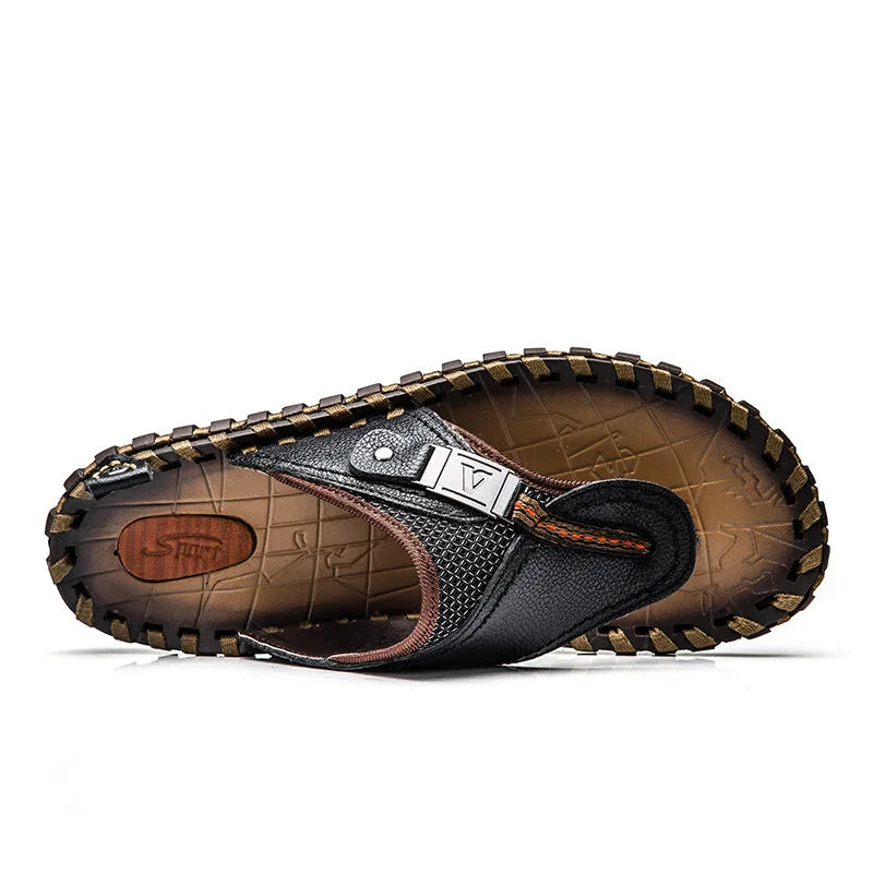 Men's Leather Flip Flops