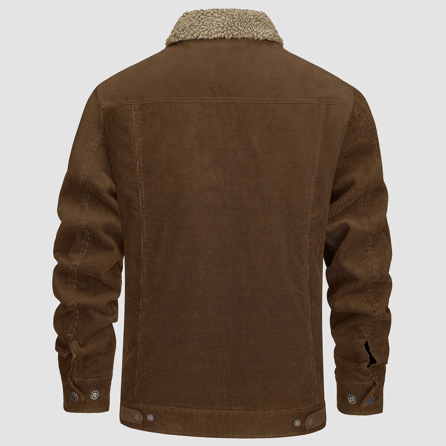 Men's Corduroy Jacket Sherpa Lined Warm Brown
