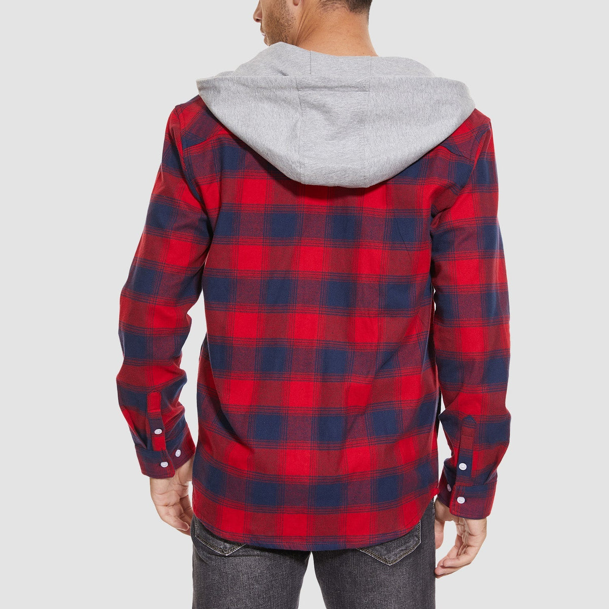 Men's Flannel Shirt Jacket Long Sleeve Cotton Plaid