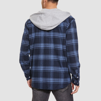 Men's Flannel Shirt Jacket Long Sleeve Cotton Plaid