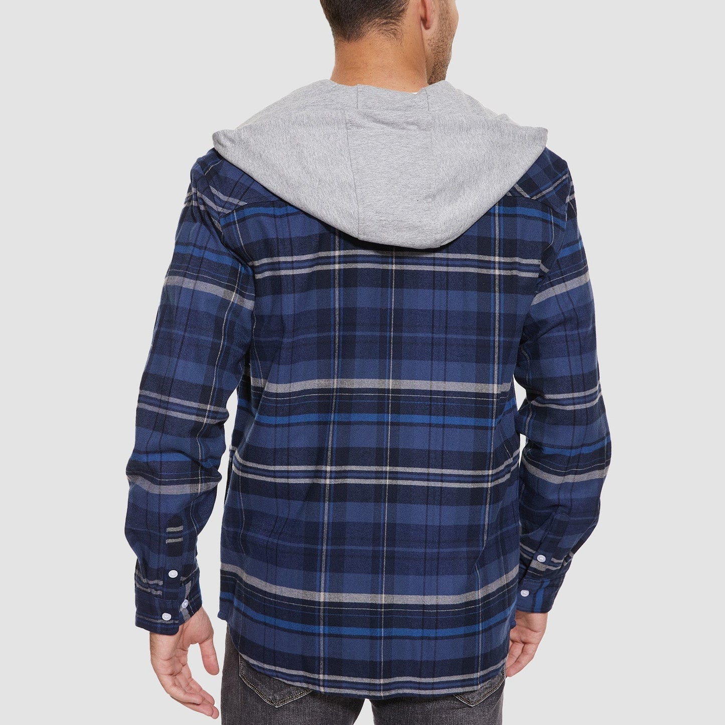 Men's Flannel Shirt Jacket Long Sleeve Cotton Plaid