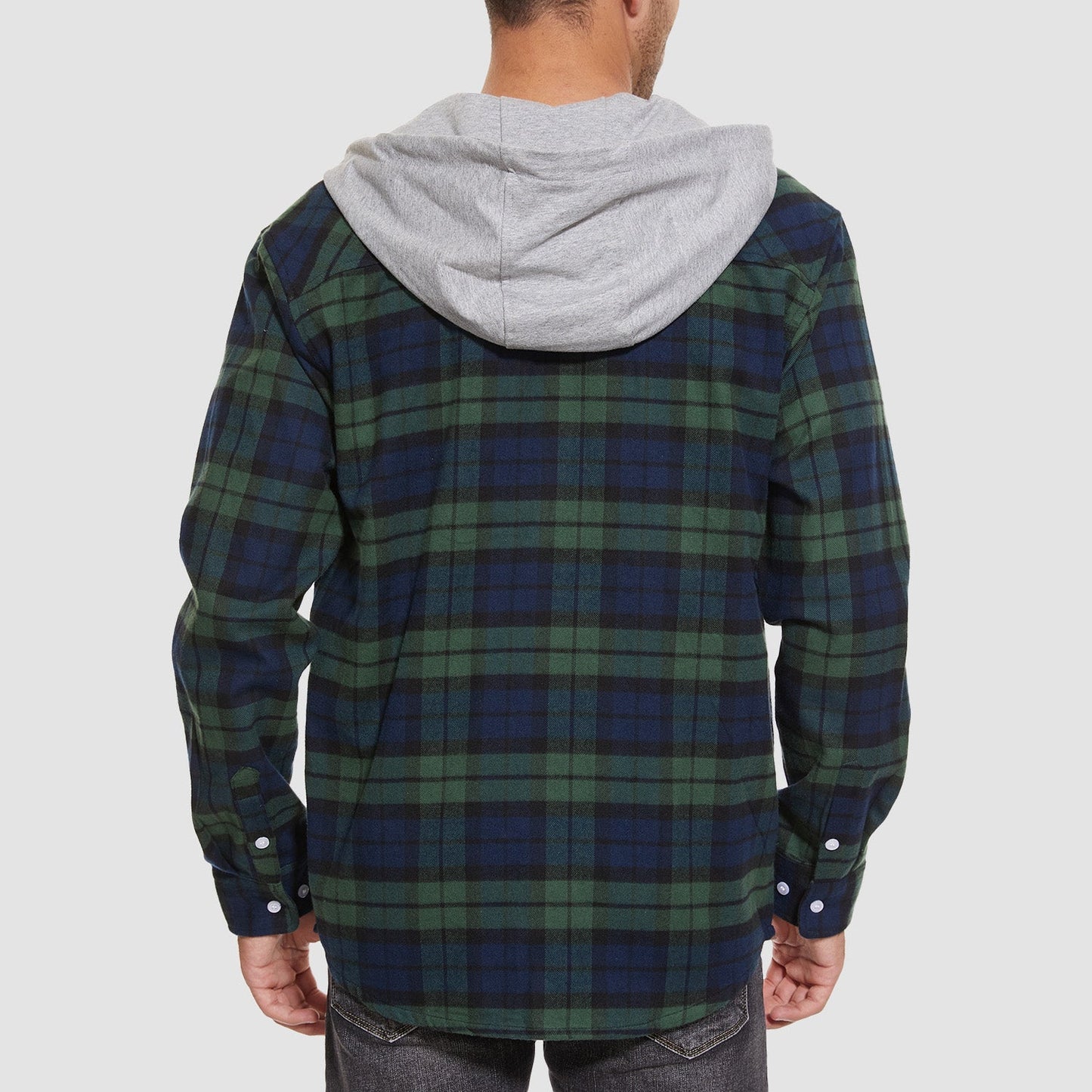 Men's Flannel Shirt Jacket Long Sleeve Cotton Plaid
