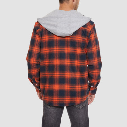 Men's Flannel Shirt Jacket Long Sleeve Cotton Plaid
