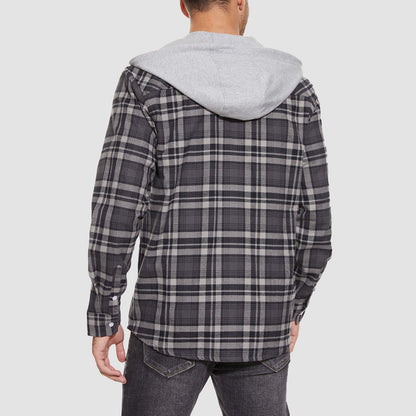 Men's Flannel Shirt Jacket Long Sleeve Cotton Plaid