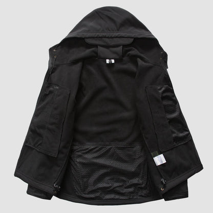 Men's Softshell Jacket Waterproof Lightweight Breathable Black