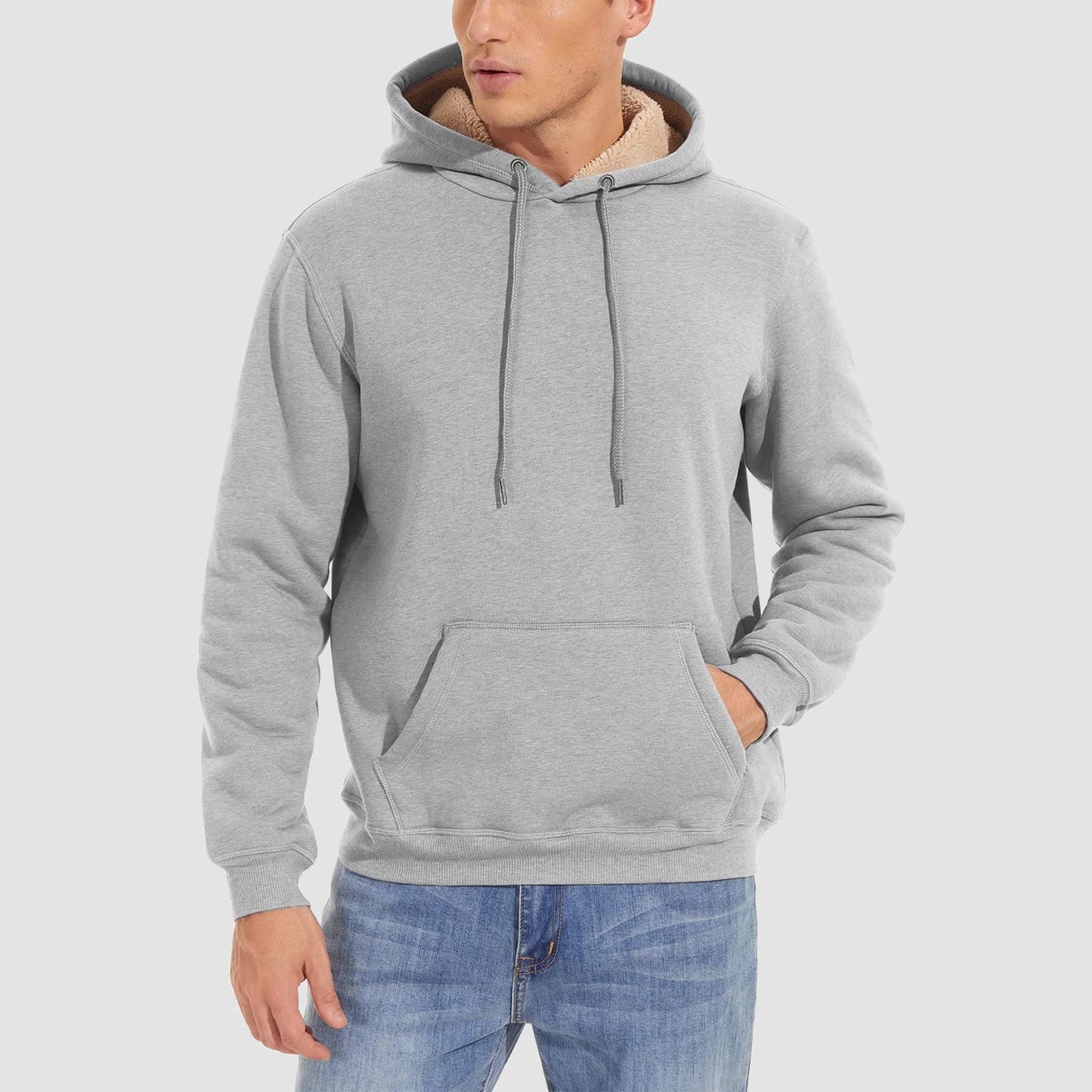 Men's Fleece Hoodie Sweatshirt Warm