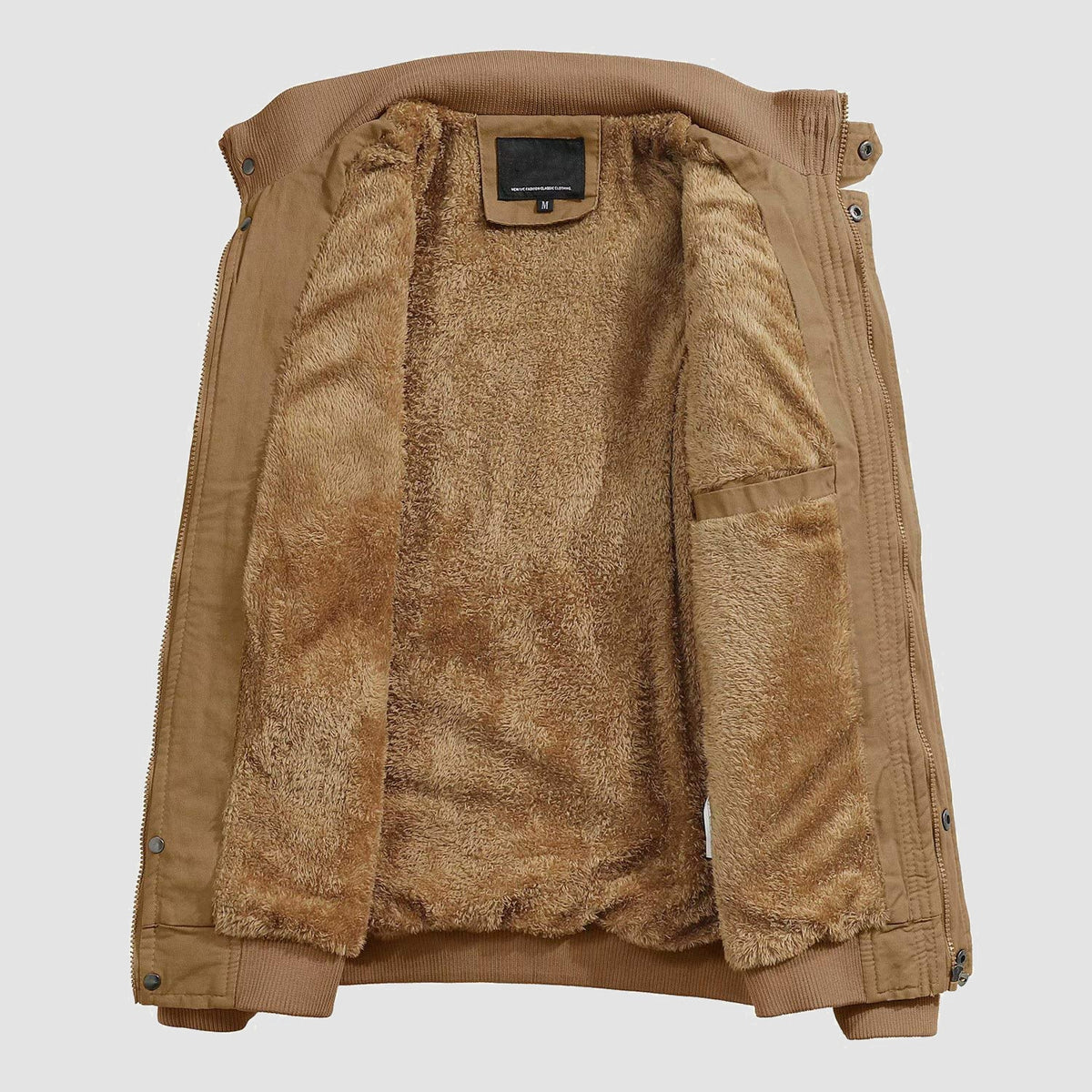 Men's Cotton Military Bomber Jacket Lightweight Zip-Up
