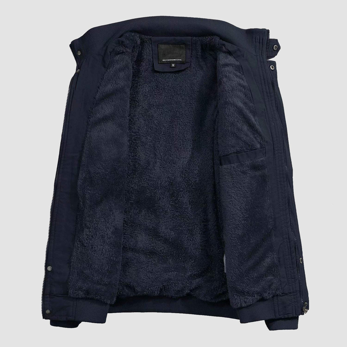 Men's Cotton Military Bomber Jacket Lightweight Zip-Up