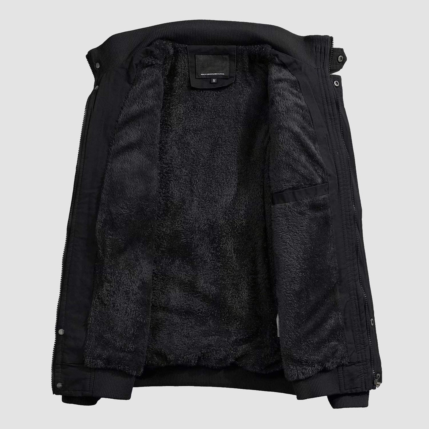 Men's Cotton Military Bomber Jacket Lightweight Zip-Up