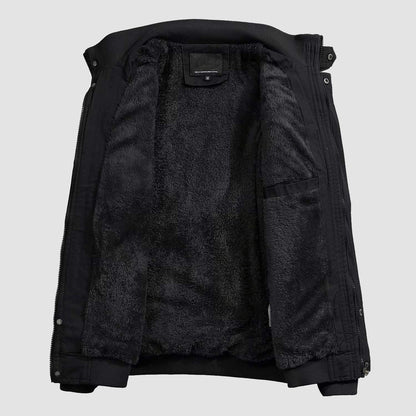 Men's Cotton Military Bomber Jacket Lightweight Zip-Up