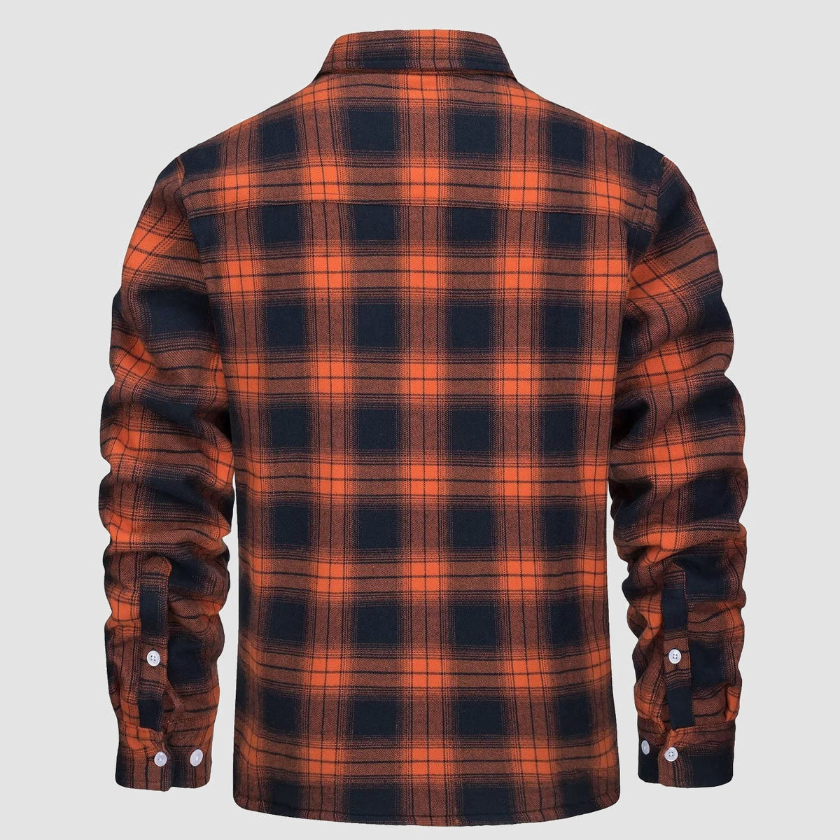 Men's Flannel Shirt Jacket Fleece Lined Cotton Warm Beige