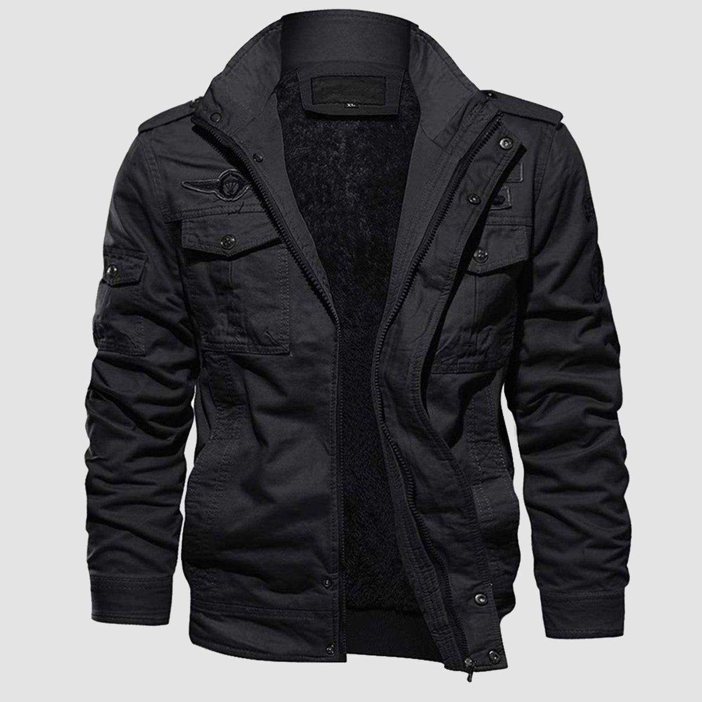 Men's Tactical Fleece Bomber Jacket Cold Weather