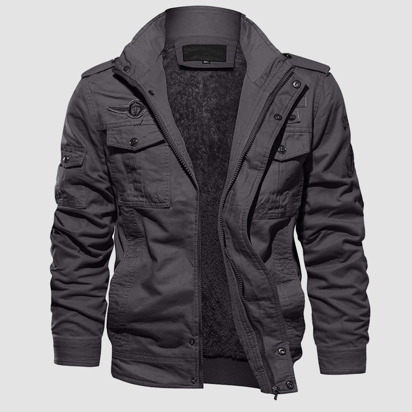 Men's Tactical Fleece Bomber Jacket Cold Weather