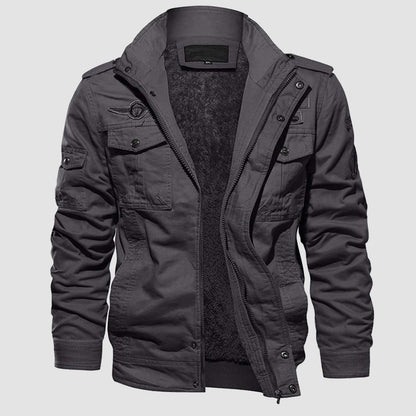 Men's Tactical Fleece Bomber Jacket Cold Weather