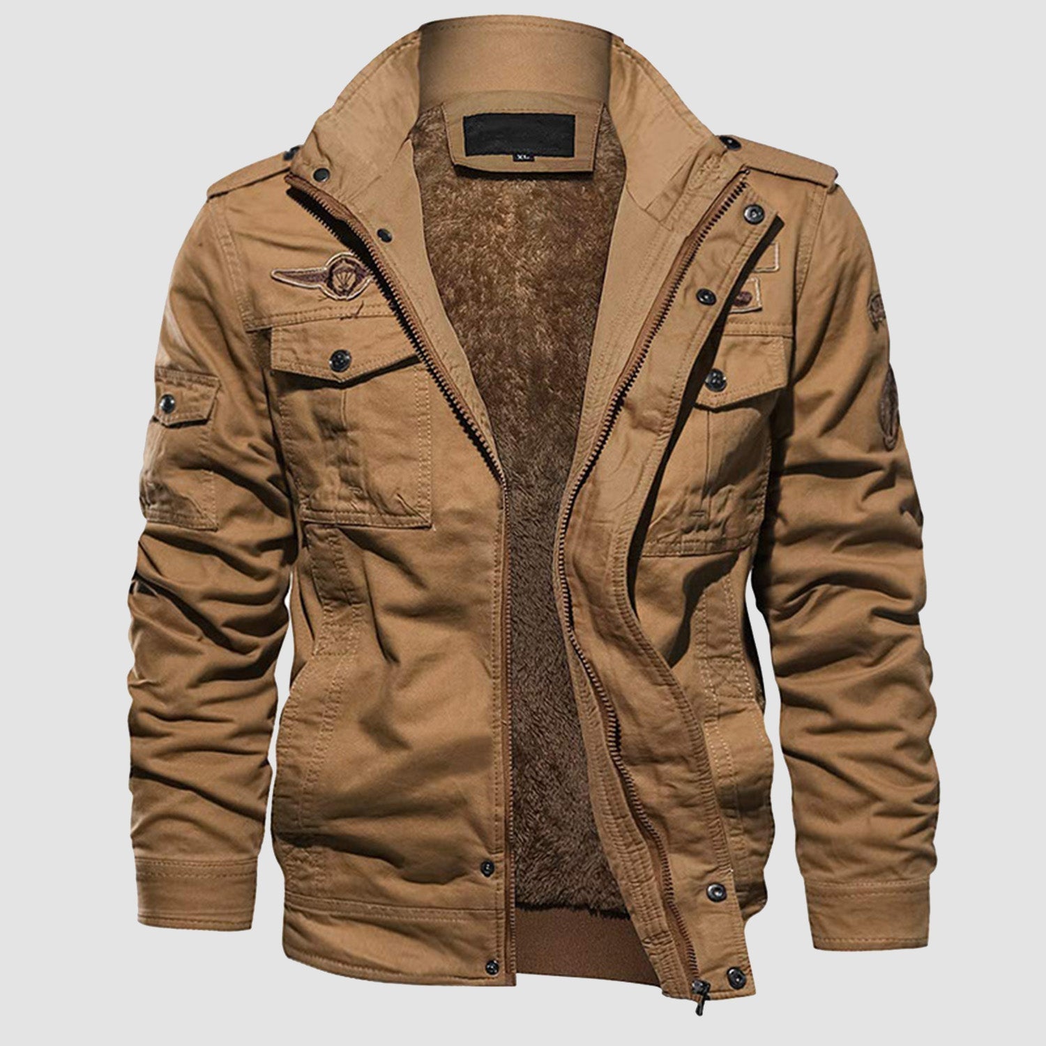 Men's Tactical Fleece Bomber Jacket Cold Weather - VibreMode