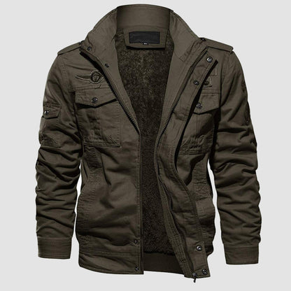 Men's Tactical Fleece Bomber Jacket Cold Weather