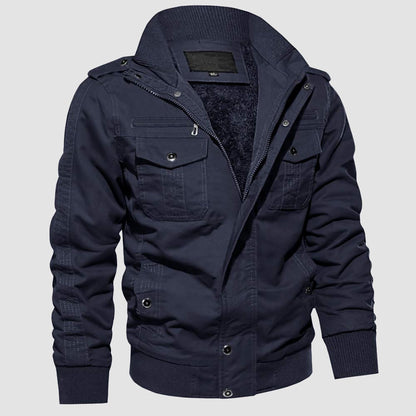 Men's Tactical Fleece Lined Cargo Jacket