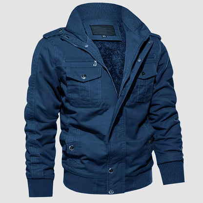 Men's Tactical Fleece Lined Cargo Jacket