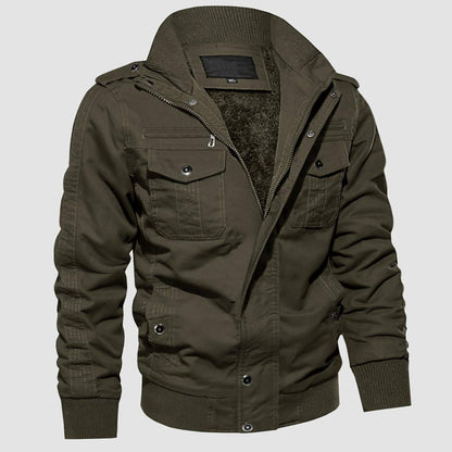 Men's Tactical Fleece Lined Cargo Jacket