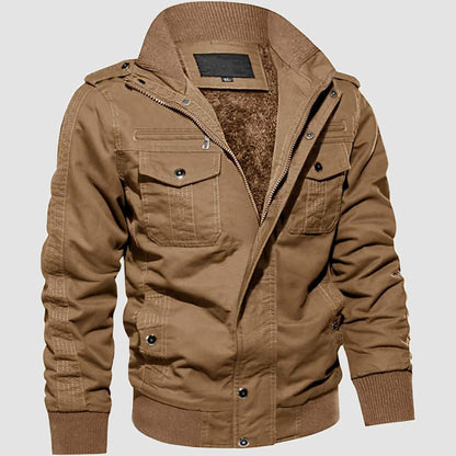 Men's Tactical Fleece Lined Cargo Jacket - VibreMode