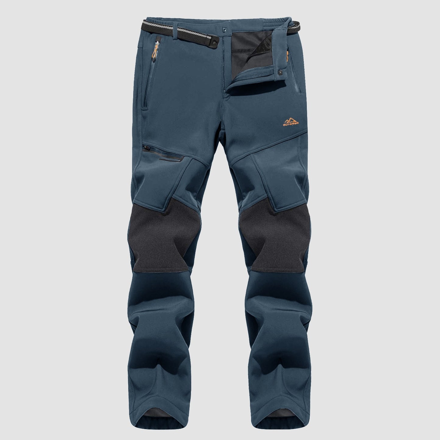 Men's Fleece-Lined Ski Pants Water-Resistant 4 Zip Pockets