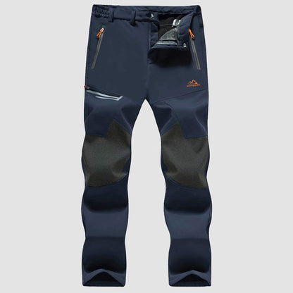 Men's Fleece-Lined Ski Pants Water-Resistant 4 Zip Pockets