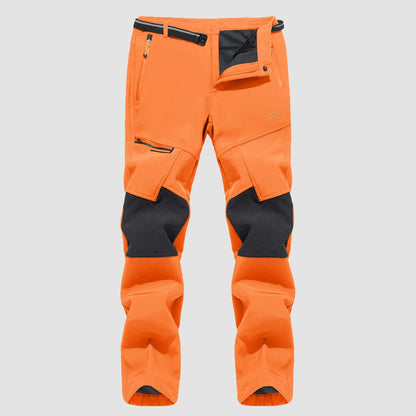 Men's Fleece-Lined Ski Pants Water-Resistant 4 Zip Pockets