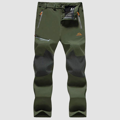 Men's Fleece-Lined Ski Pants Water-Resistant 4 Zip Pockets