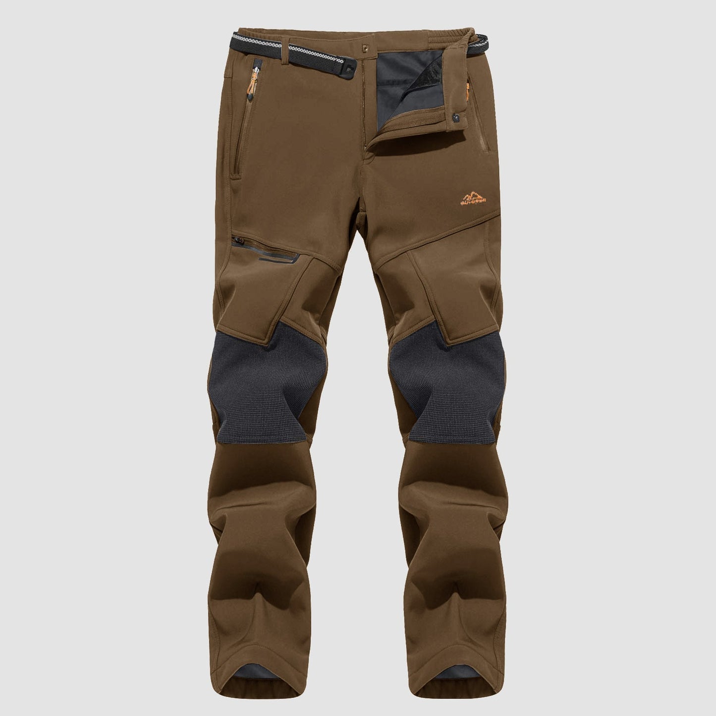 Men's Fleece-Lined Ski Pants Water-Resistant 4 Zip Pockets