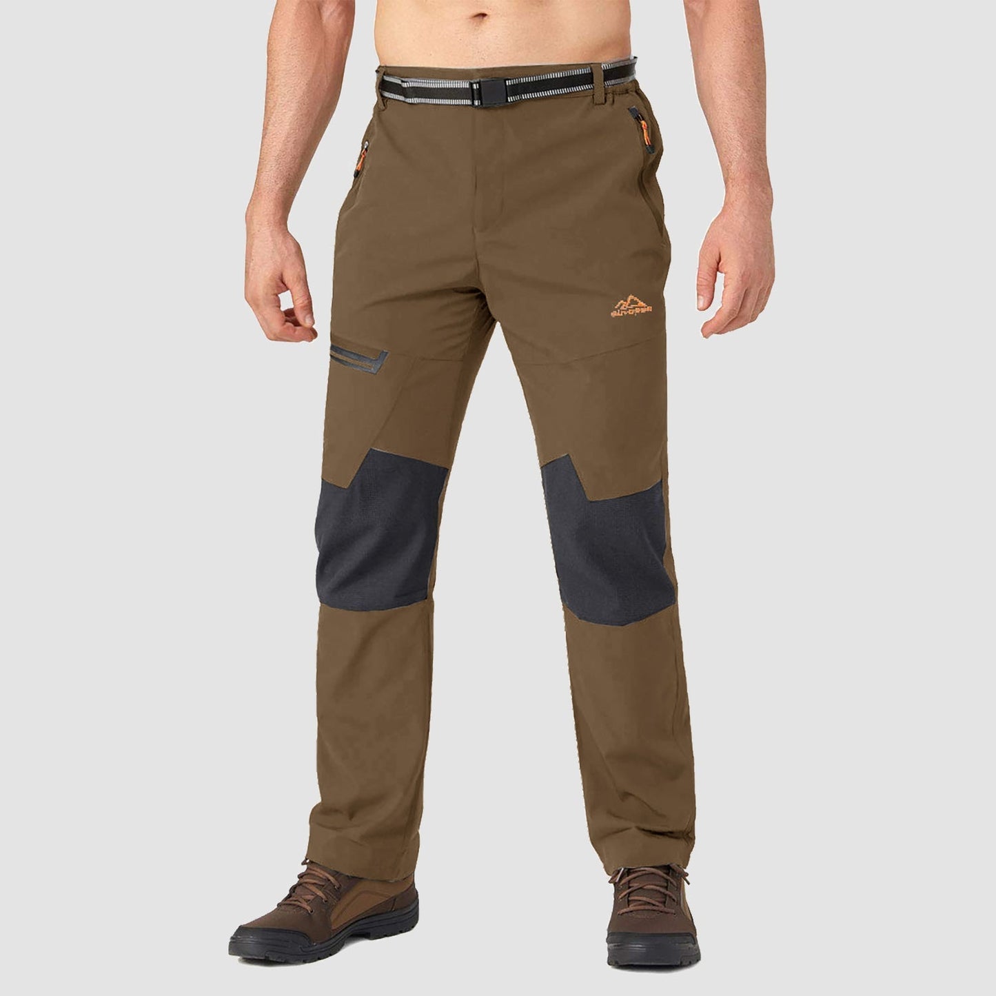 Men's Fleece-Lined Ski Pants Water-Resistant 4 Zip Pockets