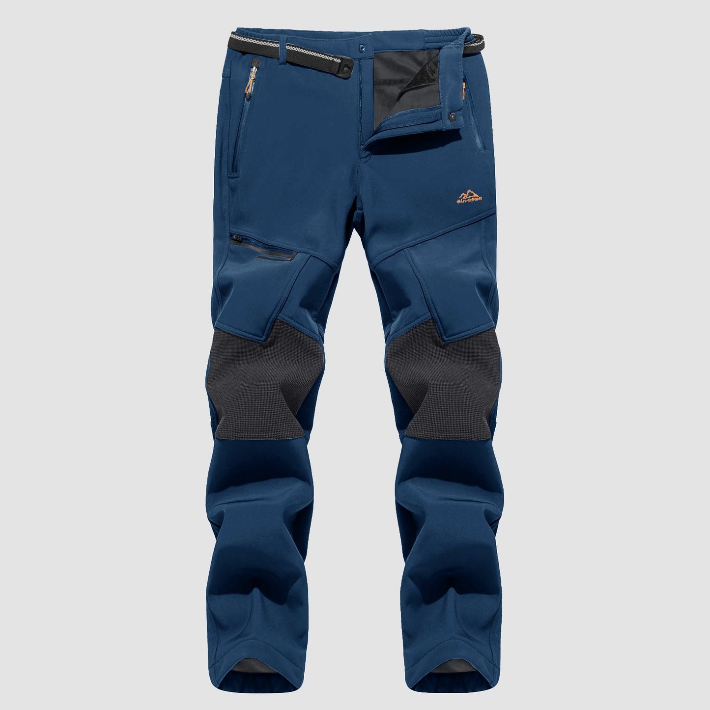 Men's Fleece-Lined Ski Pants Water-Resistant 4 Zip Pockets
