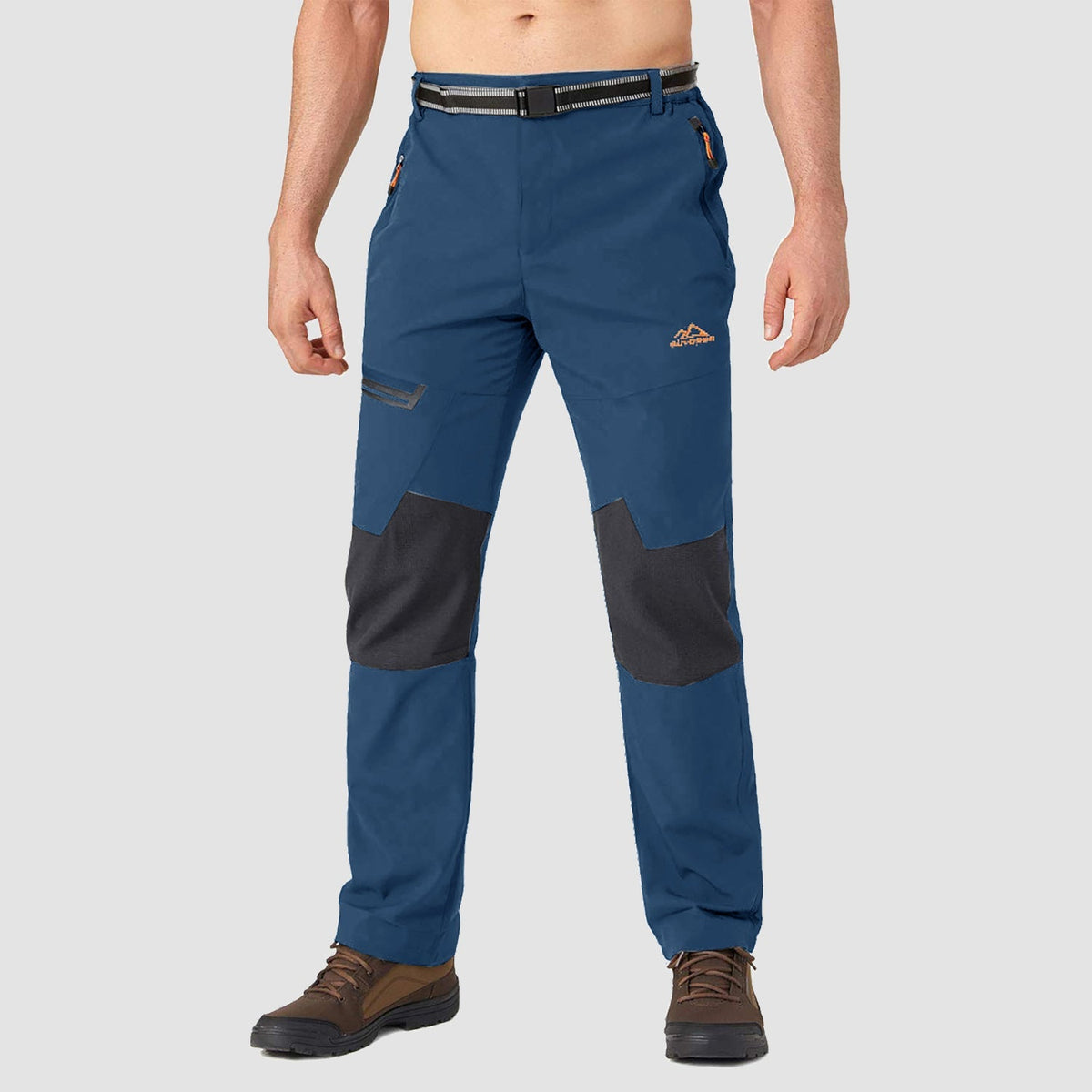 Men's Fleece-Lined Ski Pants Water-Resistant 4 Zip Pockets