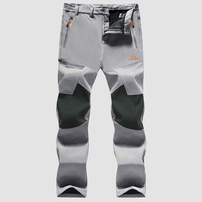 Men's Fleece-Lined Ski Pants Water-Resistant 4 Zip Pockets