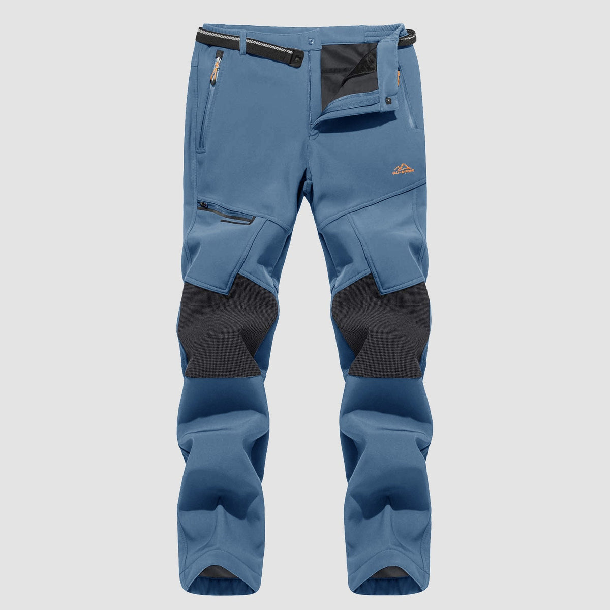 Men's Fleece-Lined Ski Pants Water-Resistant 4 Zip Pockets