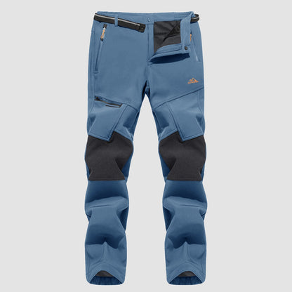 Men's Fleece-Lined Ski Pants Water-Resistant 4 Zip Pockets