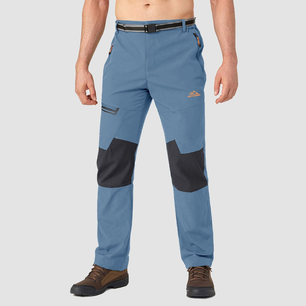 Men's Fleece-Lined Ski Pants Water-Resistant 4 Zip Pockets