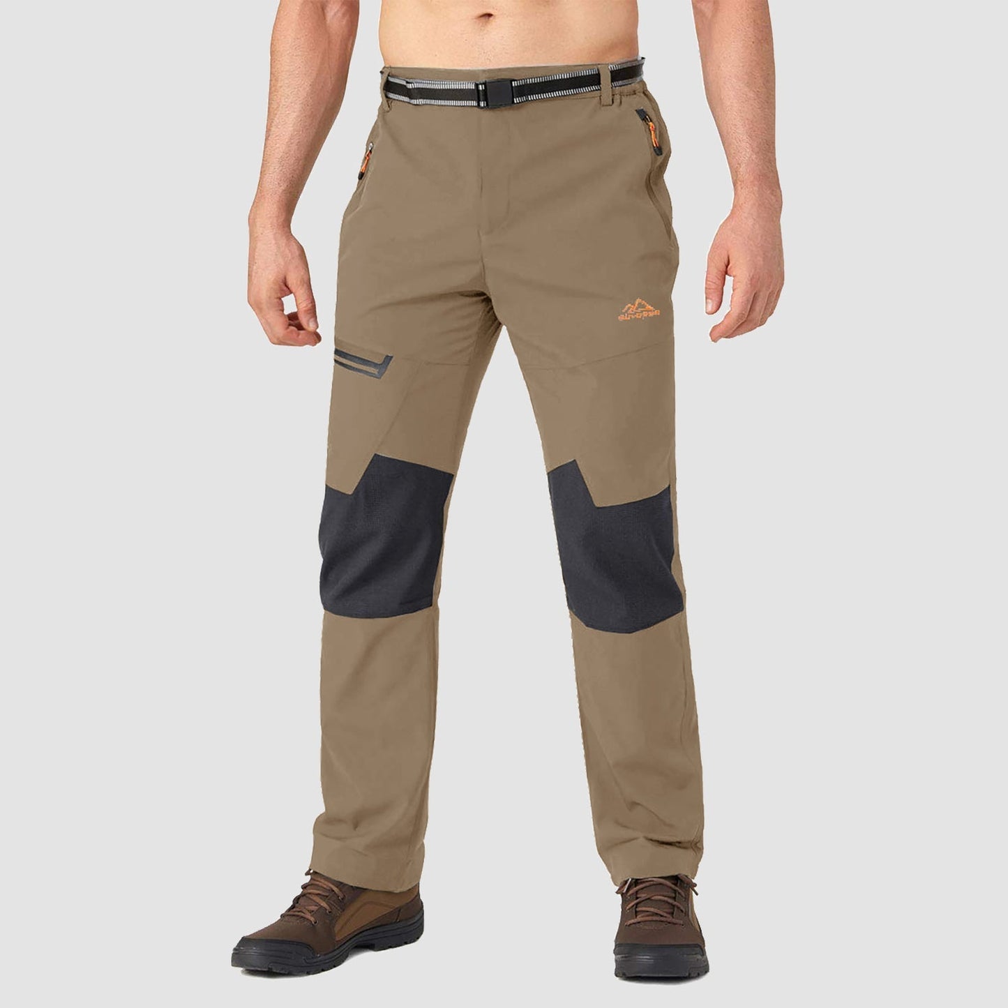 Men's Fleece-Lined Ski Pants Water-Resistant 4 Zip Pockets