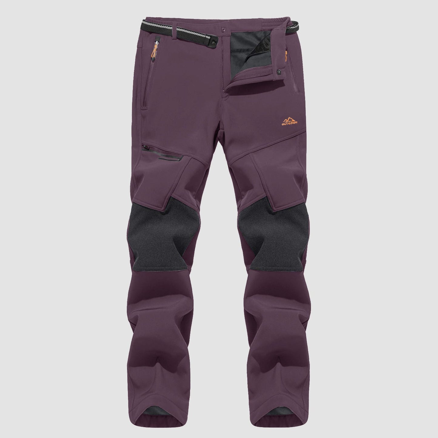 Men's Fleece-Lined Ski Pants Water-Resistant 4 Zip Pockets